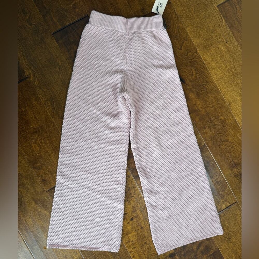 New Sincerely Jules Baby Pink Knit Sweater Pants Extra Small Women’s XS Flare - Picture 3 of 4